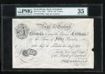 1931年英伦银行50镑，伦敦地名，编号 46/N 69845，Catterns签名，PMG 35，有鏽渍及书写。Bank of England, 50 pounds, London, 15.8.19