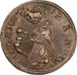 Undated (ca. 1652-1674) St. Patrick Farthing. Martin 1c.4-Ba.5, W-11520. Rarity-7+. Silver. Nothing 
