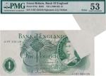Great Britain: "Bank of England", 1960-66, error banknote 1 Pound, P.#374c B288, sn. J18T 333128, si