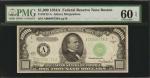Fr. 2212-A. 1934A $1000  Federal Reserve Note. Boston. PMG Uncirculated 60 EPQ.
