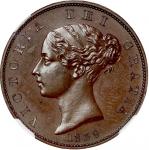 英国(GB), 1839, 銅(Cu), 1/2ﾍﾟﾆｰ Penny, NGC PF64BN, 未使用プルーフ, UNCProof, ヴィクトリア女王像／ブリタニア座像 1/2ペニー銅貨 1839年 