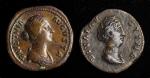 MIXED LOTS. Duo of Sestertii (2 pieces), Rome Mint, A.D. 140-161. Grade Range: VERY FINE to NEARLY E