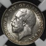 GREAT BRITAIN George V ジョージ5世(1910~36) 6Pence 1913 NGC-MS63 UNC