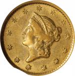 1852-O Gold Dollar. Winter-1, the only known dies. AU-50 (NGC).