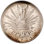 MEXICO, Zacatecas, cap-and-rays 8 reales, 1896 FZ, PCGS AU55+.