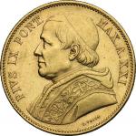 Monete e Medaglie di Zecche Italiane, Roma.  Pio IX  (1846-1878).. 100 lire 1866. Pag. 519. Mont. 33