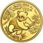 1992年熊猫纪念金币1盎司 NGC MS 69 China (Peoples Republic), gold 100 yuan (1 oz) Panda, 1992, large date (Sha
