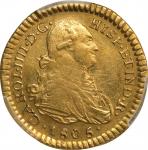 COLOMBIA. Escudo, 1805-P JT. Popayan Mint. Charles IV. PCGS AU-58.