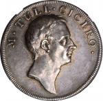 SWITZERLAND. Ciceros speech against Catiline Silver Medal, ND (ca. 1750). NGC MS-61.