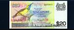 Singapore, $20 (KNB16:P12) S/no. A/26 555973 PMG 64EPQ