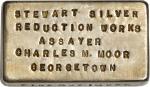 Colorado--Georgetown. Stewart Silver Reduction Works Ingot. Charles M. Moor, Assayer. Silver. 51 x 2