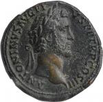 ANTONINUS PIUS, A.D. 138-161. AE Sestertius, Rome Mint, ca. A.D. 141-143. NGC Ch VF.