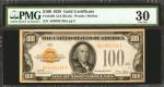 Fr. 2405. 1928 $100 Gold Certificate. PMG Very Fine 30.