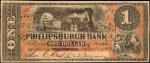 Phillipsburg, New Jersey. The Phillipsburg Bank. 1862 $1. Very Fine.