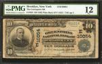 Brooklyn, New York. $10 1902 Plain Back. Fr. 628. The Greenpoint NB. Charter #10054. PMG Fine 12.