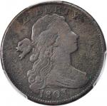 1803 Draped Bust Cent. S-260. Rarity-1. Small Date, Large Fraction. VF Details--Environmental Damage