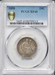 1858年25分。费城造币厂。UNITED STATES OF AMERICA. 25 Cents, 1858. Philadelphia Mint. PCGS EF-45 Gold Shield.