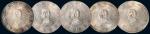 1928年孙中山像中华民国开国纪念币壹圆银币（LM49）评级币一组五枚