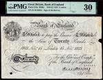 Bank of England, Ernest Musgrave Harvey, £20, London, 15 November 1923, serial number 31/M 90561, bl