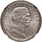 Savoia coins and medals Vittorio Emanuele III (1900-1946) 2 Lire 1914 - Nomisma 1163 AG In slab NGC 