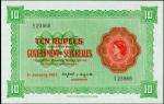 SEYCHELLES. Government of Seychelles. 10 Rupees, 1.1.1967. P-12d. PMG Gem Uncirculated 66 EPQ.
