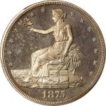 1875 Trade Dollar. Type I/II. Proof-65 Cameo (PCGS).