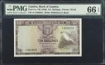ZAMBIA. Bank of Zambia. 10 Shillings, ND (1964). P-1a. PMG Gem Uncirculated 66 EPQ.