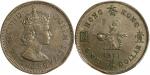 1971-H香港1元，齿边有少缺，PCGS Genuine, AU Details 有损