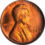1949 Lincoln Cent. PDS Set. MS-66 RD (NGC).