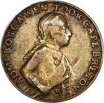 1758 Boscawen at Louisbourg Medal. Betts-409. Pinchbeck, 24.1 mm. VF-30 (PCGS).