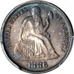 1886 Liberty Seated Dime. MS-66 (PCGS).