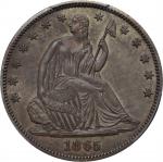 1865 Liberty Seated Half Dollar. Proof-63 (PCGS).