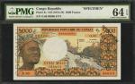CONGO. Republique Populaire du Congo. 5000 Francs, ND (1974-78). P-4s. Specimen. PMG Choice Uncircul