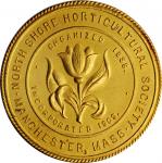 1929 North Shore Horticultural Society Award Medal. Harkness Ma-166. Gold. Mint State.