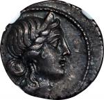 JULIUS CAESAR. AR Denarius (3.90 gms), Military Mint traveling with Caesar in North Africa, ca. 48-4