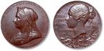 英国1897年“庆祝维多利亚女王登基60周年”纪念铜章一枚，高浮雕，工艺精美，金盾 PCGS SP64（85932801）