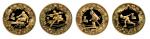 1980年第十三届冬奥会纪念铜币24克全套4枚 NGC PF