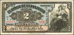 MEXICO. Banco de Guanajuato. 2 Pesos, 12.3.1913. P-S288a. Very Fine.