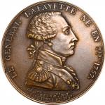 Lot of (2) of "1789" French Lafayette Medals. Bronze. Extremely Fine.