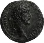 ANTONINUS PIUS, A.D. 138-161. AE Sestertius, Rome Mint, ca. A.D. 141-143. NGC Ch VF. Fine Style.