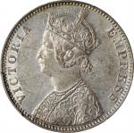 1900-B年印度1卢比。孟买铸币厂。INDIA. Rupee, 1900-B. Bombay Mint. Victoria. PCGS MS-61.