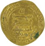 公元909-1171年古代丝绸之路绿衣大食金币共三枚，较珍贵，极美品