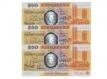 1990年馬來亞與英屬婆洲貨幣委員會發行50元3張，未使用