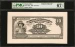 PUERTO RICO. Banco de Puerto Rico. 10 Dollars, 1909 & ND (1909). P-48p1 & 48p2. Front & Back Proof. 