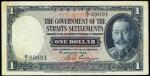 STRAITS SETTLEMENTS. Government of the Straits Settlements. $1, 1.1.1933. P-16a.