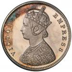 BRITISH INDIA: Victoria, Empress, 1876-1901, AR ½ rupee, 1891-C, KM-491, S&W-6.206, early proof rest