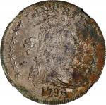 UNITED STATES. 1798 Draped Bust Silver Dollar. Heraldic Eagle. BB-96, B-6. Rarity-3. Knob 9, 10 Arro