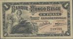 Banque du Congo Belge, 1 franc, Elisabethville, 9th October 1914, serial number 219705, black on red