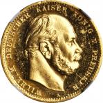 GERMANY. Prussia. 10 Mark, 1872-A. Berlin Mint. NGC PROOF-65 CAMEO.