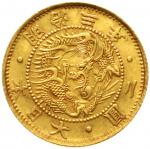 2 yen GOLD year 3 = 1870.3, 34 g. Extremley fine / uncirculated,mint condition, rare